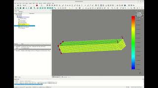 Beam Deflection Analysis using FreeCAD+Netgen+CalculiX