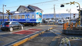 伊豆箱根鉄道・駿豆線【№103】反射炉踏切・通過・走行映像　静岡県伊豆の国市南條