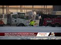 police chase now over after semitruck driver appeared to be pursued by at least 10 police cars ac...