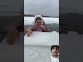 100% power of ice queen 👑 trending fishing vairalvideo winterswim 2024shorts swimming ice 1m