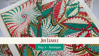 Easy Zentangle Christmas Project (JoyTangle Day 3) with Kazique \u0026 Scena