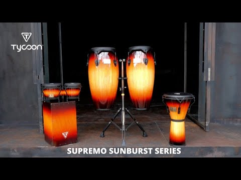 Tycoon Supremo Sunburst Series Congas, 11" & 12" W/ Stand - X8 Drums