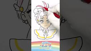 【ひろがるスカイ!プリキュア】キュアウィングを描いてみよう！ #おえかき　#shorts　#precure