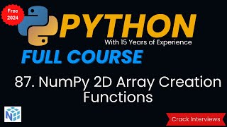 NumPy 2D Array Creation Functions in Python