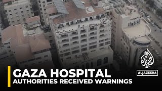 Hospital authorities say they have received five warnings it will be bombed imminently