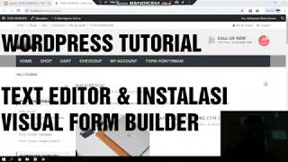 WORDPRESS TUTORIAL - TEXT EDITOR & INSTALASI VISUAL FORM BUILDER