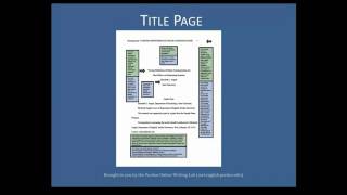 DAY 1 Purdue OWL APA Formatting The Basics