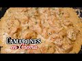 Camarones en Crema