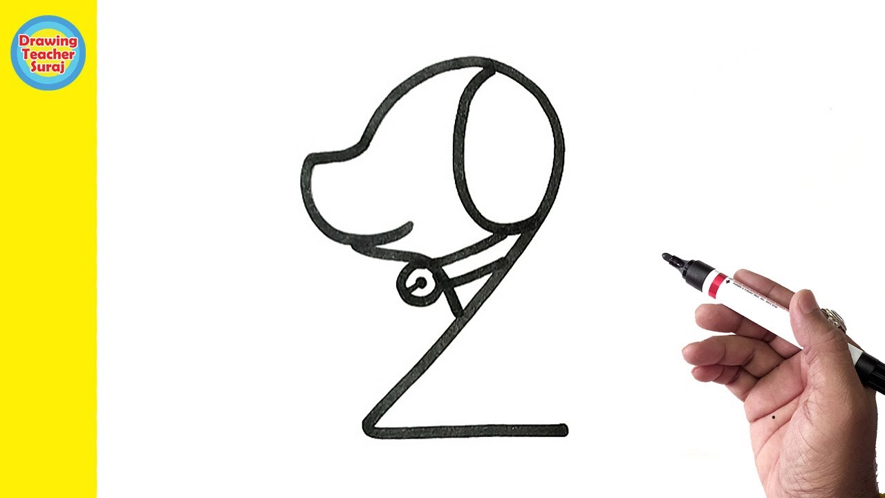 How To Draw A Dog Using Numbers And Letters