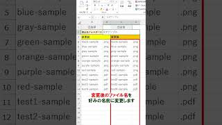 【Excel】複数のファイル名を一括変更！