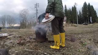 松之山の温泉水を使って塩を作ろう！塩キャンしよ①