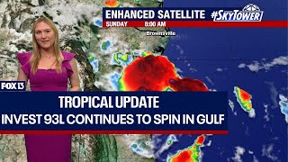 Invest 93L continues to spin in Gulf
