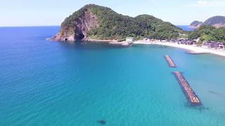 山陰海岸ジオパーク『はさかり岩』空撮