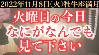 【マジでヤバい!!】11月8日(火)までになにがなんでも絶対見て下さい！このあと、嬉しい事に何もかもが上手くいく予兆です！【2022年11月8日(火)牡牛座満月の大大吉祈願】