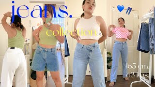 👖Jeans collection haul • my favorite jeans in 2021 💙✨| Tewfortew•