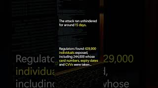 Over 400,000 Customer Card Details STOLEN!! 😬 #Coding #TechTips #CyberSecurity #Coder #Programming