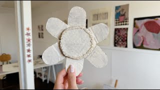 In the Studio Making Cardboard Flowers ✿