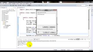 Java Tutorial - Accepting string Input from user on prompt