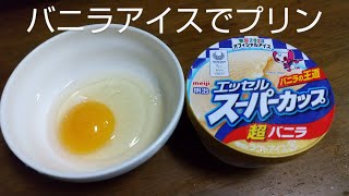 バニラアイスで作る簡単プリン