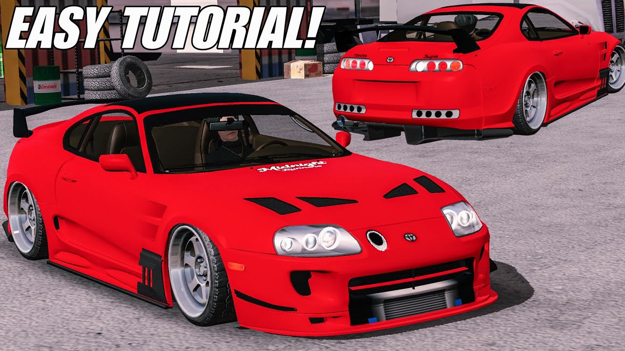 Realistic Modified Toyota Mk4 Supra Easy Tutorial Car Parking
