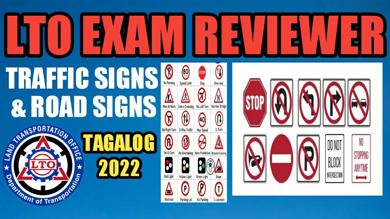 LTO EXAM REVIEWER FOR DRIVER'S LICENSE 2022 (TRAFFIC & ROAD SIGNS ...