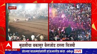 Sangli Bailgada Sharyat : रुस्तम-ए-हिंद बैलगाडा शर्यत, मुळशीच्या बकासुर बैलजोड्यानं मैदान मारलं