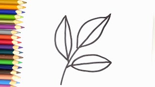 How to draw a Walnut or Ash leaf - Quick and Easy Drawing