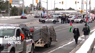 Pro-Palestinian protests disrupt public events in Toronto over weekend