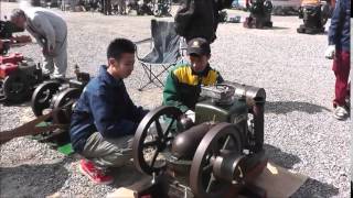 クボタCHC　山梨ディーゼル少年と信州セキハツ少年　韮崎20150315  KUBOTA CHC Vintage Stationary Engines