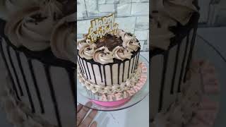 Chocomoist Cake with Mocha frosting chocolate drip