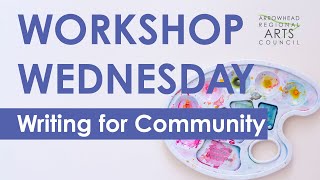 Writing for Community Workshop | Arrowhead Regional Arts Council