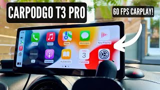 60 FPS Apple CarPlay! CarPodGo T3 PRO // FULL Review and INSTALL Universal Car Stereo Display