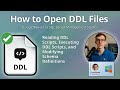 DDL Files: How to Open SQL Data Definition Language Files