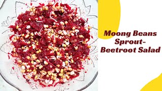 Moong Beans SproutBeetroot Salad|Healthy Salad|molake ಹೆಸರು ಕಾಳಿಂದ ಆರೋಗ್ಯಕರ ರುಚಿಯಾದ ಸಲಾಡ್ ಮಾಡಿ ನೋಡಿ