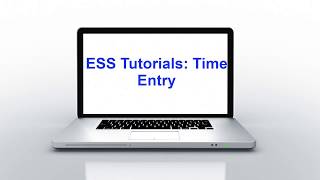 ESS Tutorial: Time Entry