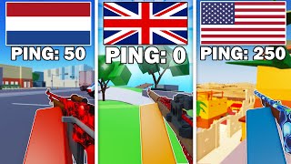 Winning Arsenal In EVERY COUNTRY! Roblox Arsenal