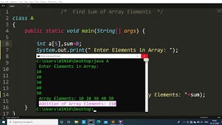 Java program to Add array elements | Sum of Array Elements in Java