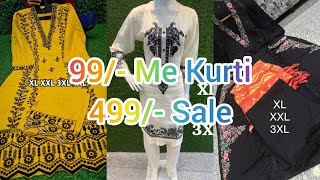 Nukkad Silk Palace 99/- Offer😱😱 99/- me Kurtis 350/- 499/- Kurti pant Premium Last stock Clearance