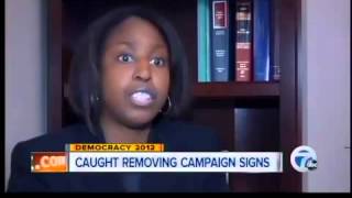 Township supervisor caught removing campaign signs