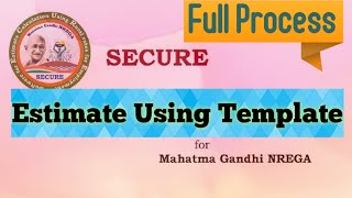 How To Use Template In Secure Soft | MGNREGA Estimate Online