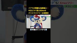 ⬆️本編はリンクから⬆️ ドアラが華麗な指揮者に❓中日ビルで高さ約4mのクリスマスツリーお披露目#shorts