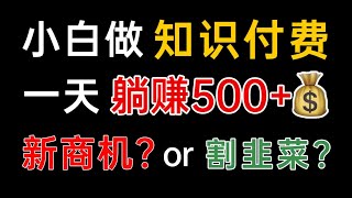 up亲测，知识付费真的能动动手指就来钱吗？！结果发现……