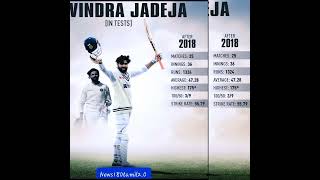 Ravindra Jadeja test carrier before and after 2018 | #shorts #cricket #cricketnews