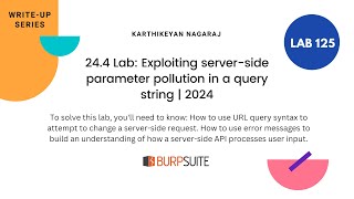 24.4 Lab: Exploiting server-side parameter pollution in a query string | 2024
