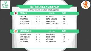 KNCB - Euro U17 Quadrangular Series 2022 - Round 3  - T20 -  Netherlands v Denmark