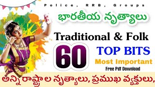 భారతదేశ సాంప్రదాయ మరియు జానపద నృత్యాలు | ప్రముఖ వ్యక్తులు | AP High Court General Knowledge bits