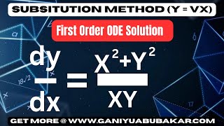 First Order Homogeneous Differential Equations (Part 1) | How to Solve First Order Homogeneous ODE