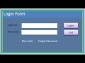 Create Login Form with c# and sql server