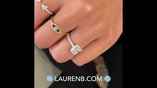 1.3 ct Radiant Cut Diamond Three-Row Ring