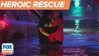 Dallas, Texas Flooding: FOX Weather Reporter Saves Woman From Submerged Car